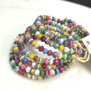 Noonday Collection Paper Bead Spiral Bracelet